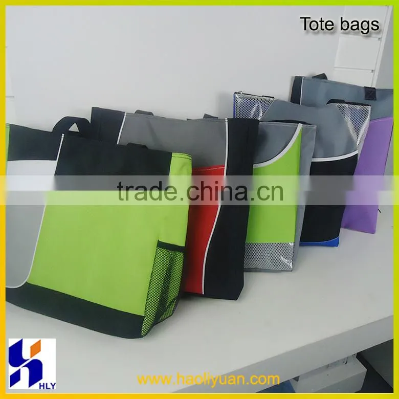 600D polyester lady tote bag handbag beach bag