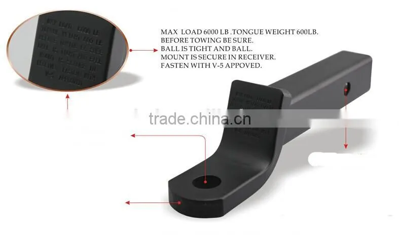 Trailer Hitch Black tow ball mount