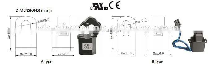 20A/40mV 40A/40mV 200A/40mV current transformer