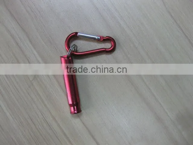 multi-color aluminium whistle with carabiner