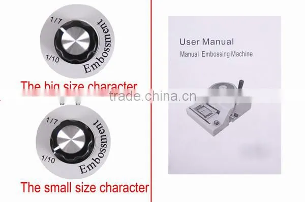 JIAXU 75CE characters 2 IN 1 Manual PVC card raised character embossing machine with indent