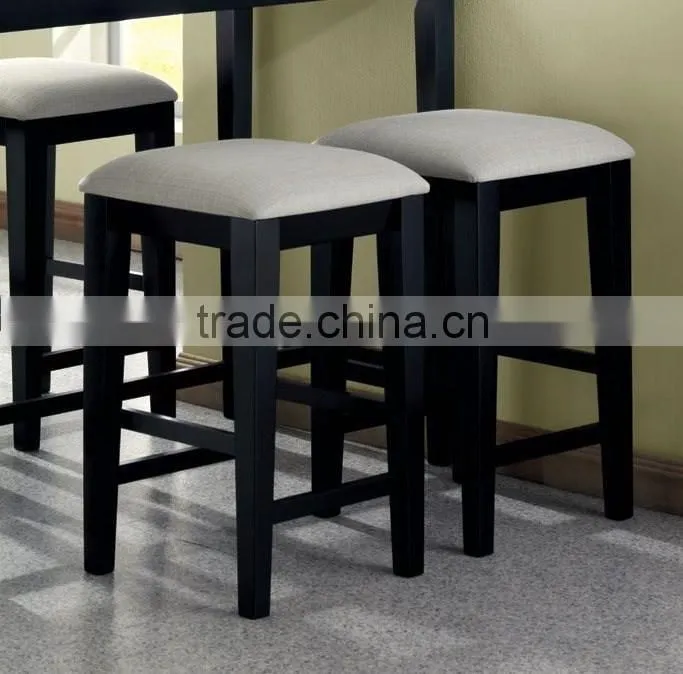 Factory price plain black and white finish restaurant dining table and chair
