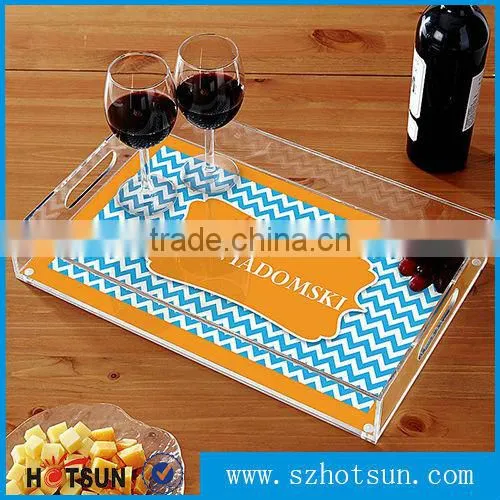 hot sales Acrylic food serving tray for Christmas festival