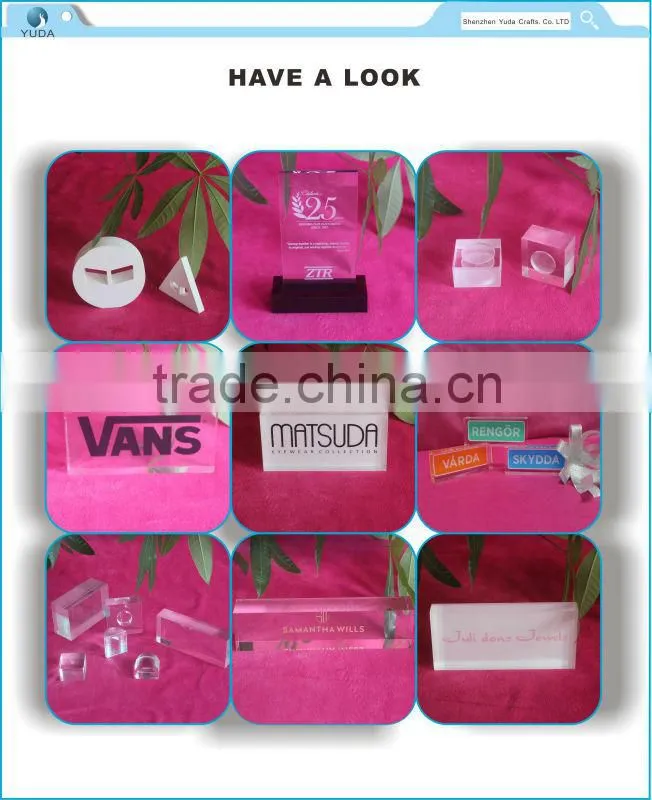 acrylic transparent block laser etching acrylic clear block