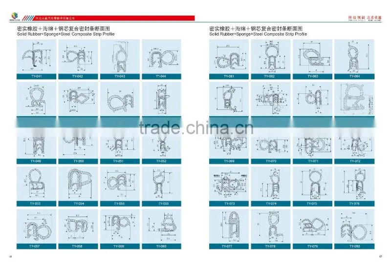Excavator cab door rubber seal made in china