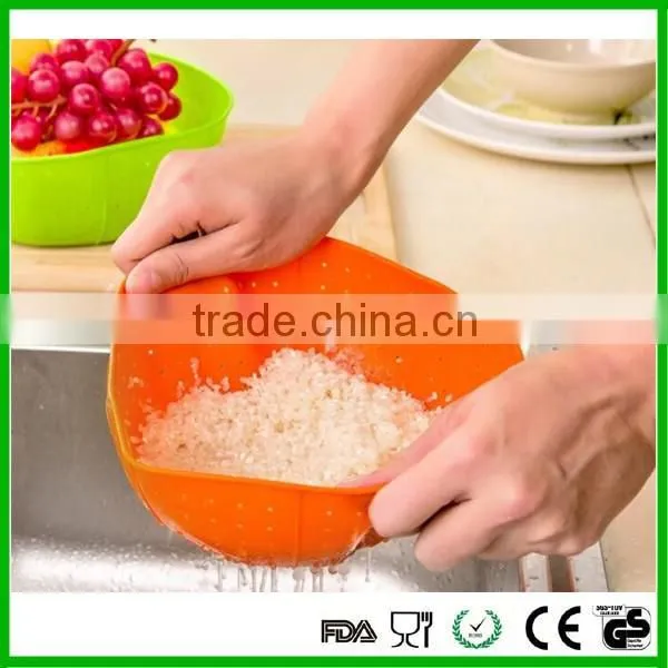 Microwave Oven Food Steamers Basket Silicone Kitchen Tool