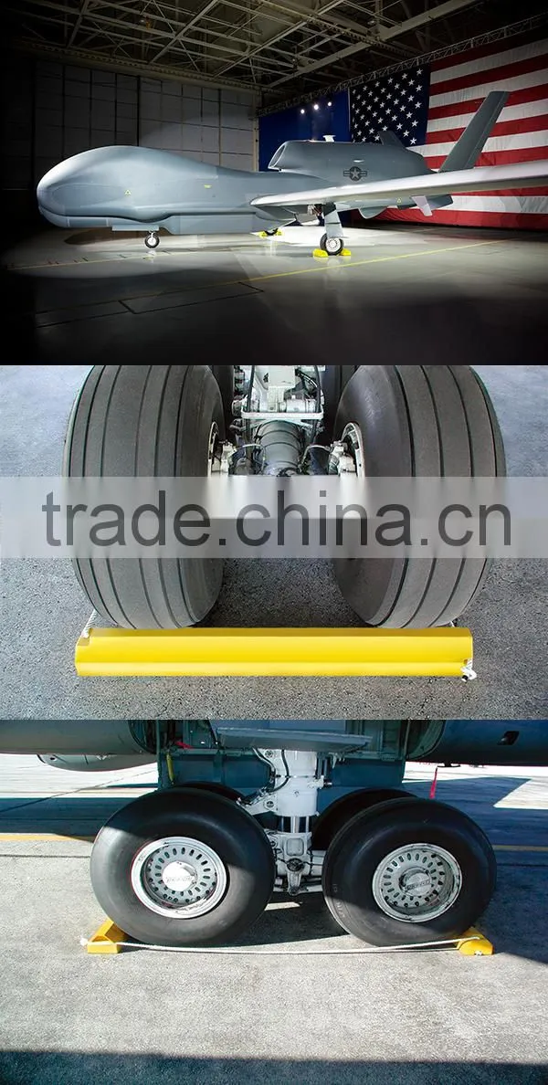High quality airport wheel chock Polyurethane W58-6 aircraft chock