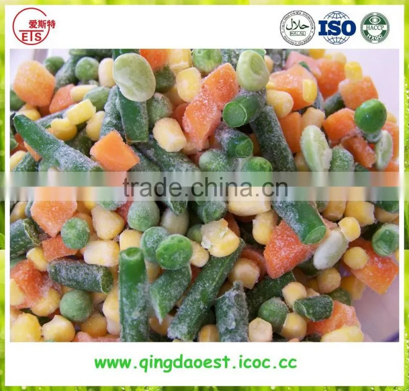 For exported Chinese high quality with competitive price's frozen mixed vegetables