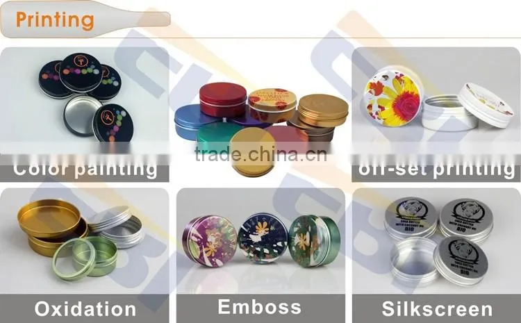 small cosmetic metal containers