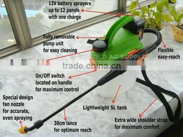 rechargeable garden fence sprayer 5l