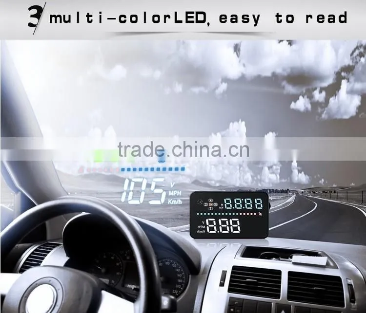 Car HUD heads up display windshield projection GPS car HUD A3