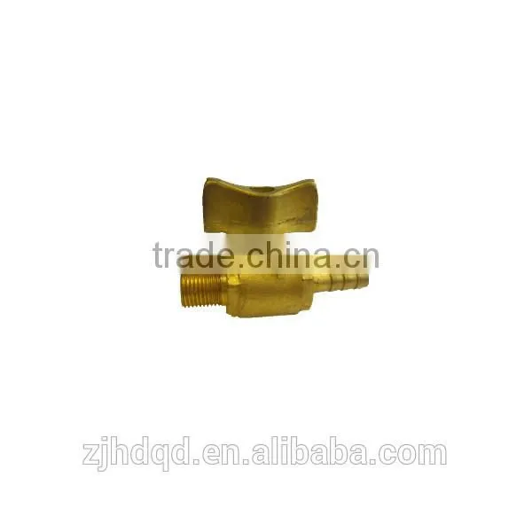 1/4" 3/8" 1/2"hot sale double male thread brass ball valve
