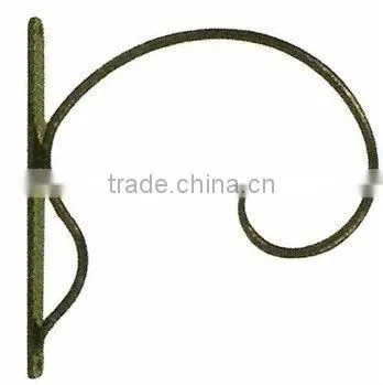antique metal flower basket hanging hook in wall