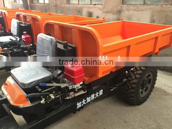 Hydraulic mini dumper, garden mini dumper truck, three wheel cargo motorcycles