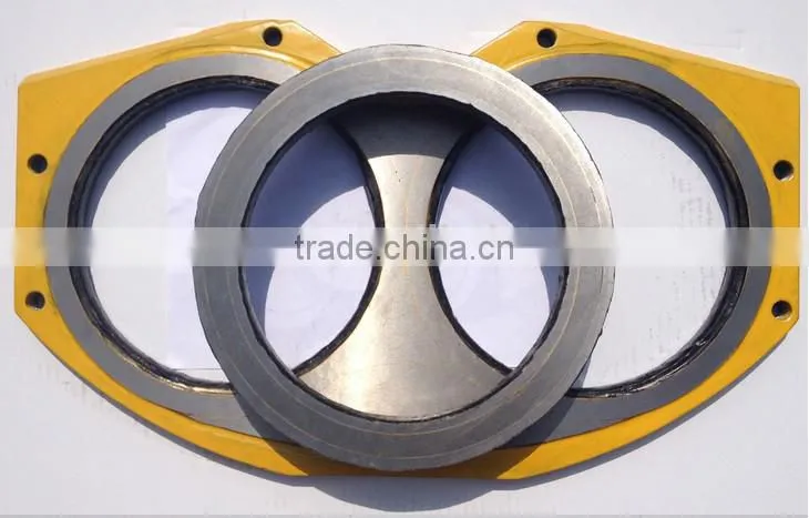 High quality pump spare parts concrete pump tungsten carbide spectacle plate DN200