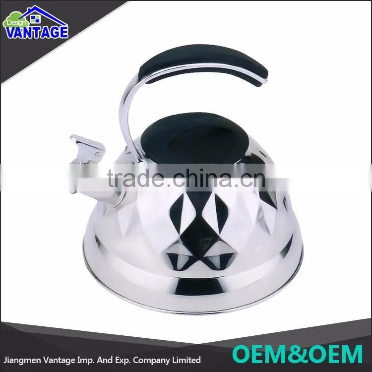 Eco-friendly mirror polish whistling stainless steel water pot for water cooking