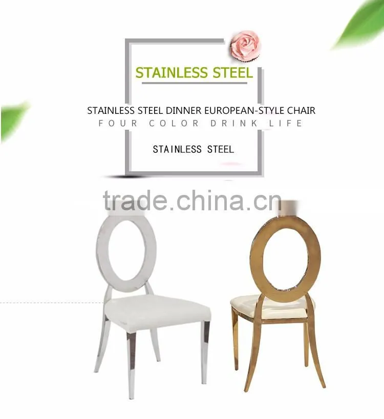 stainless steel metal leather dining chairs