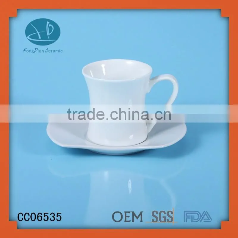 Eco-Friendly Feature and porcelain,Ceramic Material coffee cup and saucer set