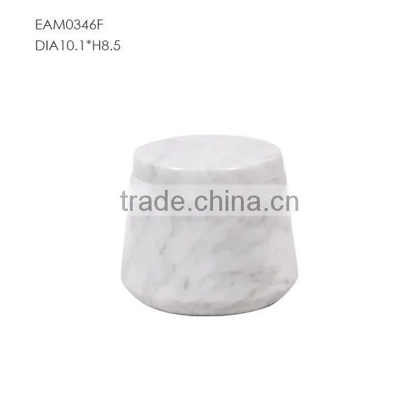 Water-proof and anti-oxidation marble candle jars with lids for container home