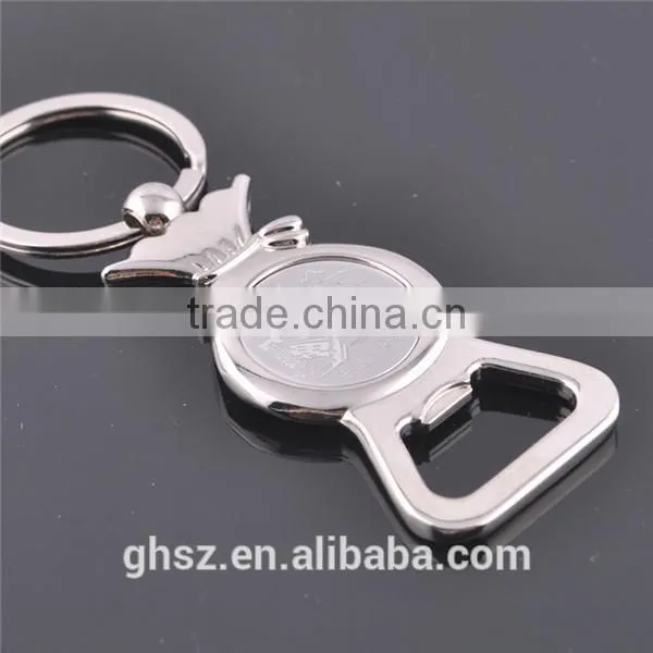 Customized stainless steel decorative angel keychain manufacturer