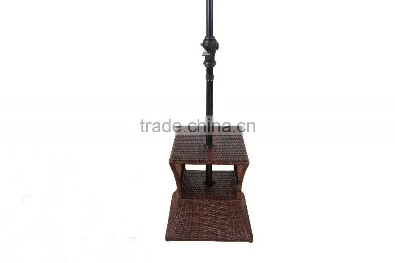 2016 new round umbrella stand rattan table