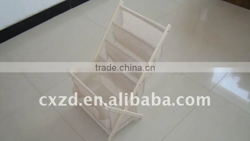 wooden magazine holder,cloth folding magazine stand,wood magazine rack