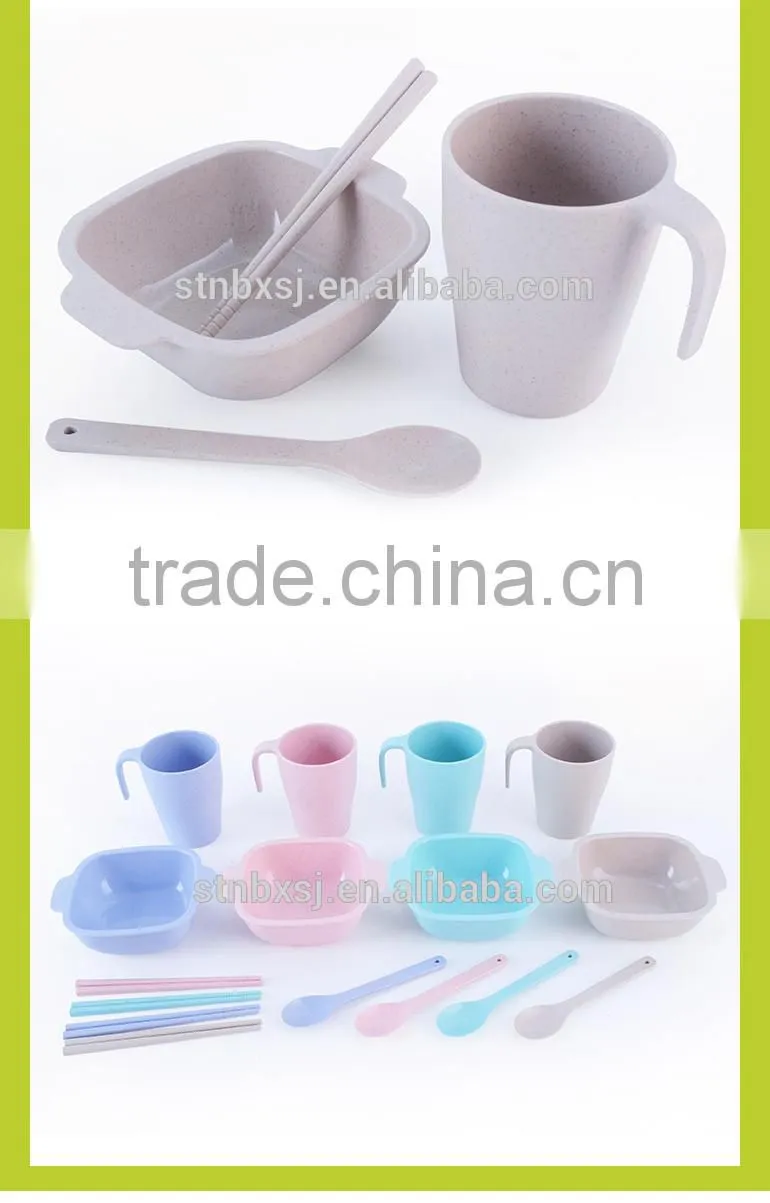 New Material Wheat Straw Packing Cup and Bowl Tableware Production