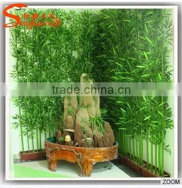 wholesale plastic artificial lucky bamboo plant fence for garden decoration