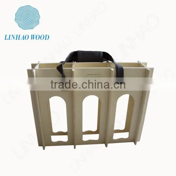 foldable wooden wine bottle display,portable wooden wine display