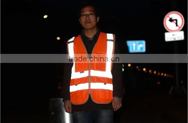 2017 ZX Men's reflective tape workwear working vest