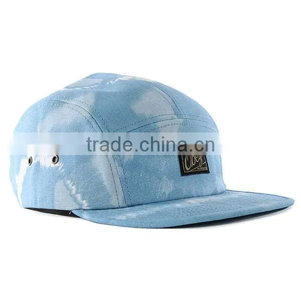 Sky pattern 5 panel hat custom made promotional canvas 5 panel hat