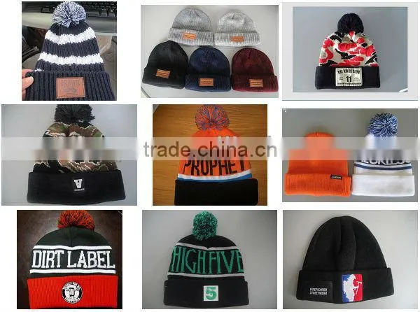 Jacquard wholesale beanie slouch hat knitted/custom knitted hat factory/knit beanie pattern men knitted beanie