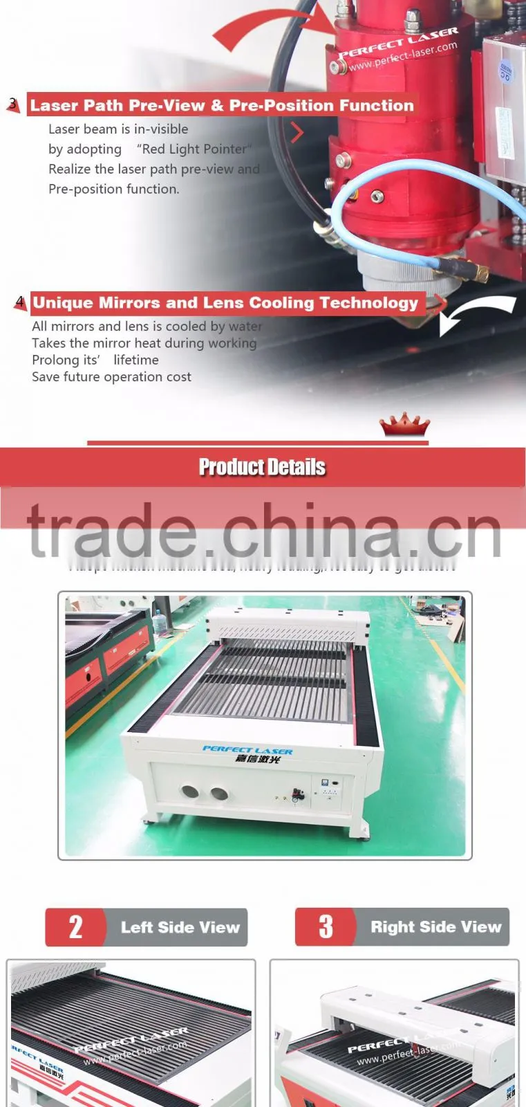 2016 new PEDK-130250M 130W Mixed Laser Cutting Machine with CE