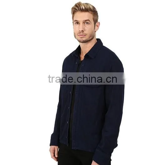 custom oversized dark bule buttons windbreaker jacket for men