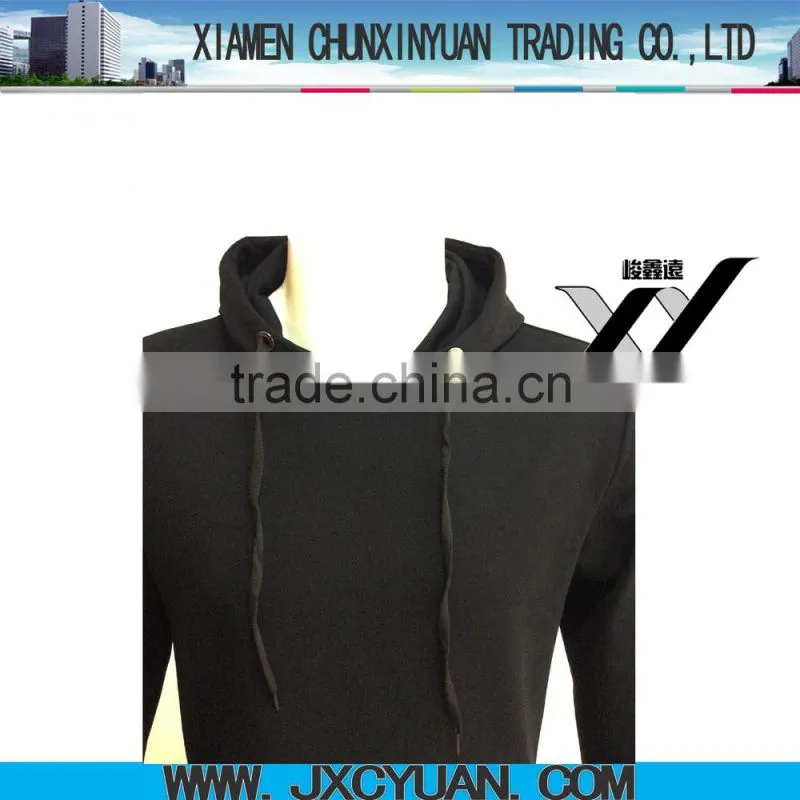 wholesale man cotton black hoodie pullover