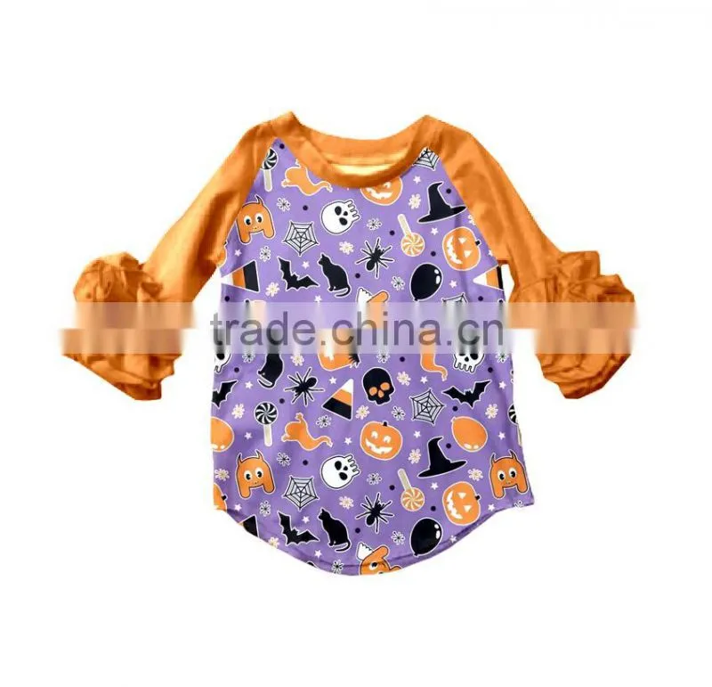 Summer Baby Girl Clothes Icing Raglans Top T Shirt Wholsale Icing Raglan Shirts for halloween