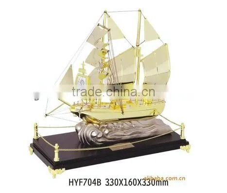 high quality metal boat clocks for company souvenir gift