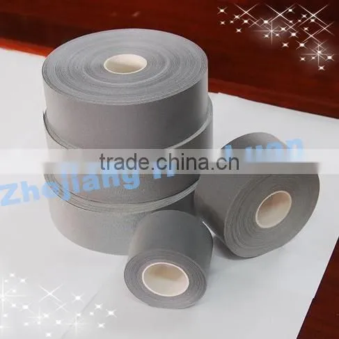 High visibility reflective sewing fabric hi vis reflective fabric tape