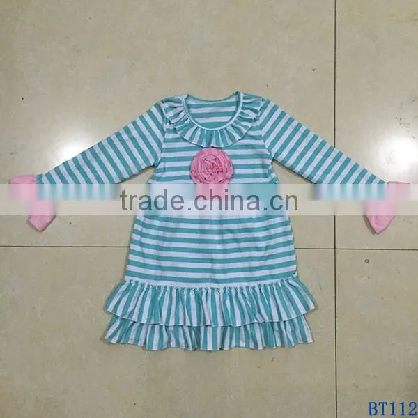 Boutique Preorder Girls Frocks Wholesale Summer White Cotton Shorts Sleeves Lap Dresses for Kids