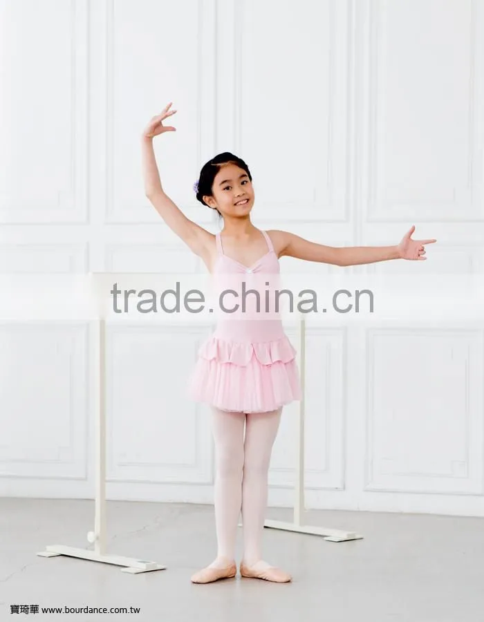 Bourdance ballet double straps X back girls dance costume dress