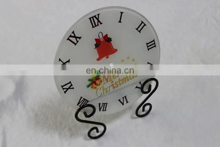 sublimation coated blank christmas glass clock
