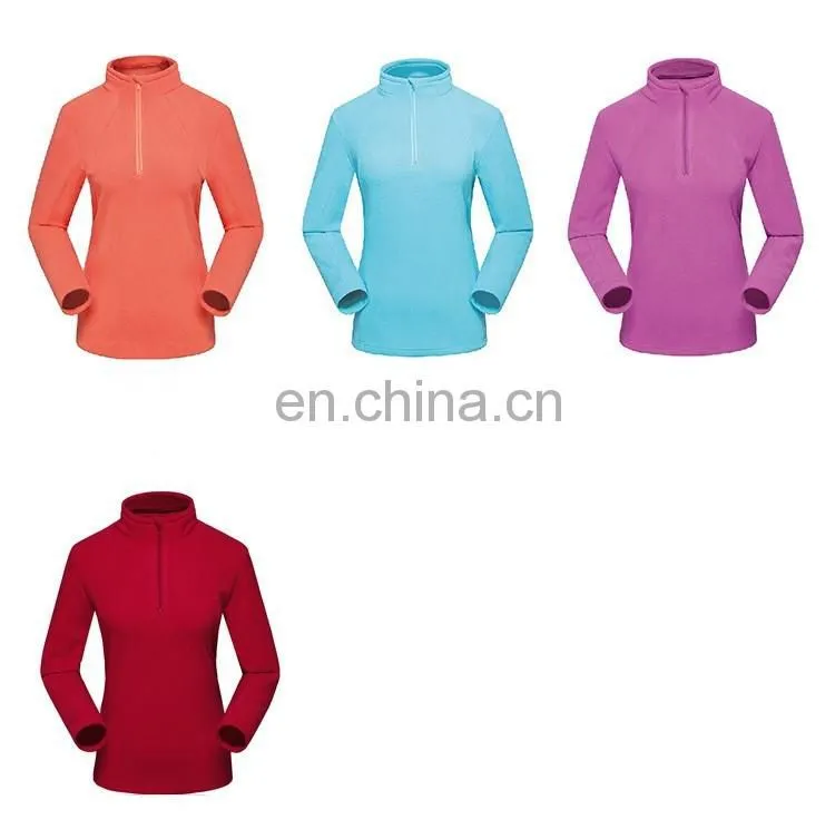 Cheap non-hooded stylish winter polar fleece jackets for outdoor sporting