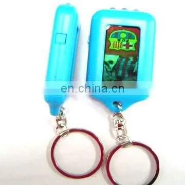 3led black color solar light keychain flashlight