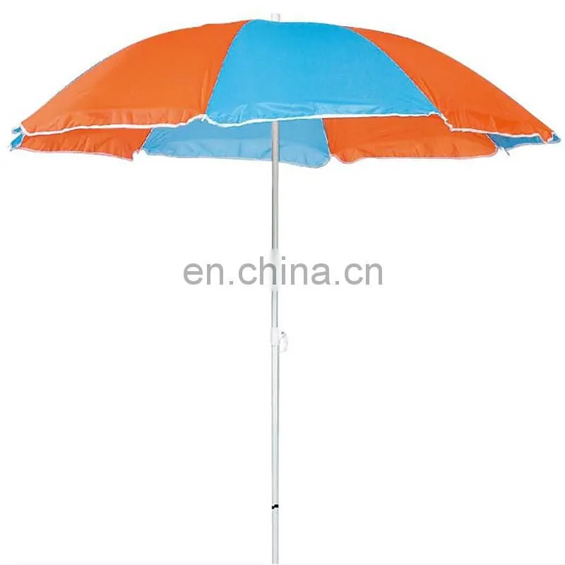 Printing Striped Outdoor Beach Umbrella Garden Tilt Parasol