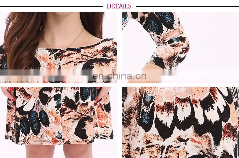 Guangzhou Floral Print Casult Elegant Dresses For Women