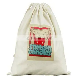 customisable logos printable cheap drawstring cotton bags
