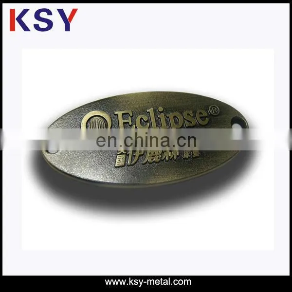 Custom metal pin label with clothing