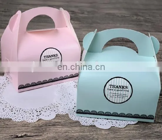 2015 custom folding 300gsm paperboard & paper cake box for wedding