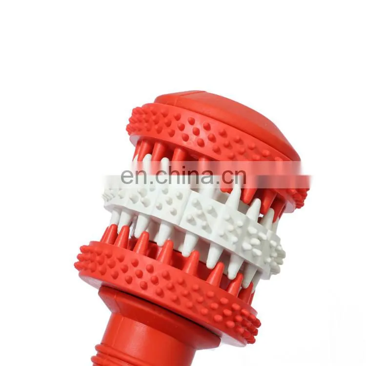 Leakage food training dog toy dumbbell shaped pet toys