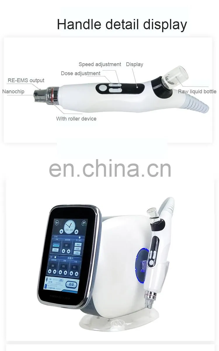 H9 2019 trend beauty machine korea microneedle rf machine with EMS mesotherapy gun injection